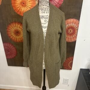 MADEWELL Wool & Alpaca Blend Olive Green Cardigan Sweater Normcore Scandi Sz S